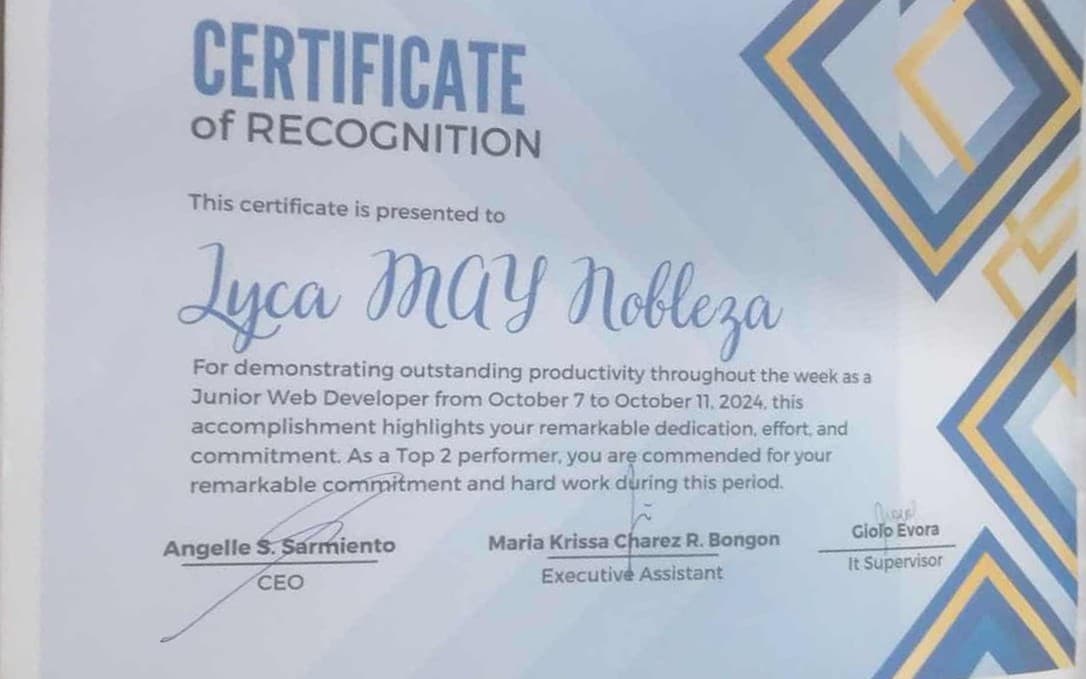 Junior Web Developer at Infinitech Advertising Corp screenshot