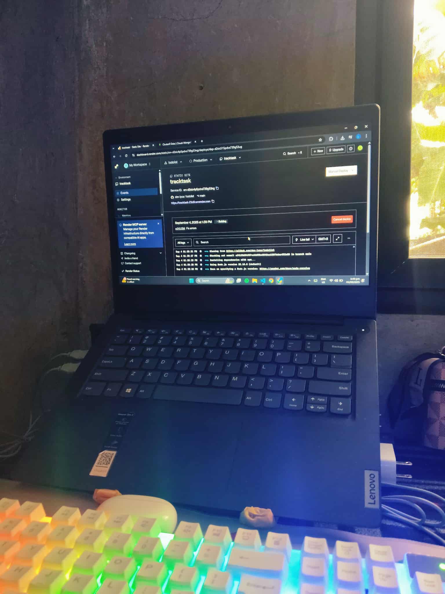Upskilling into Next.js, Express.js, MongoDB stack screenshot
