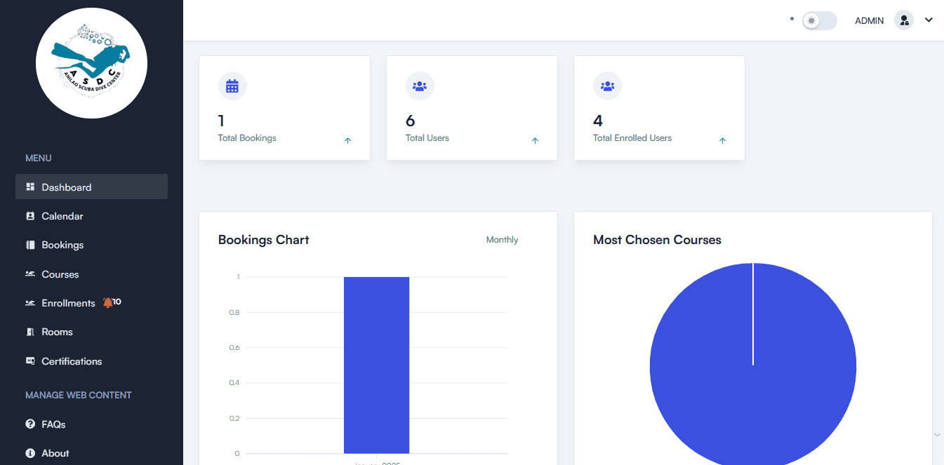 ASDC Scuba Diving Reservation